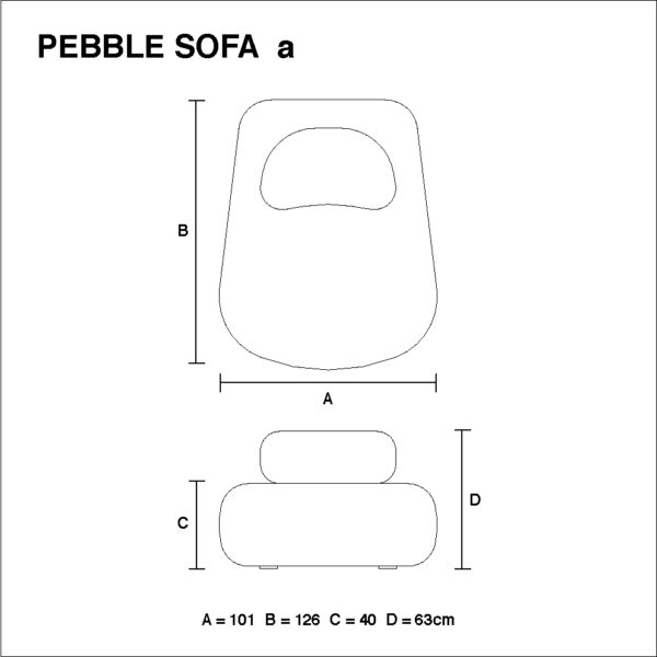 Pebble sofa A Technical